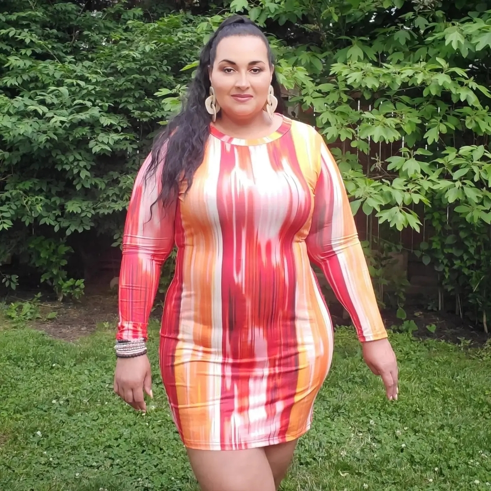 Fall Feels Mini Dress Plus Size Dress